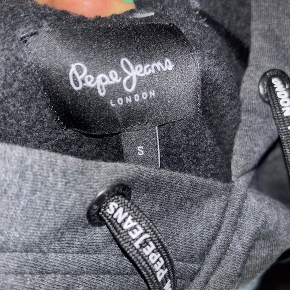 Pepe Jeans grey London Logo scripted hoodie Sz Small - Picture 4 of 7